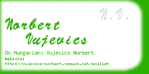 norbert vujevics business card